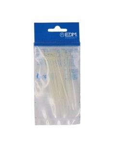 Bridas Nylon 2.5x100mm Natural Bolsa 25 Unidades EDM