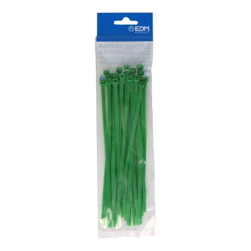 Bridas Nylon 4.6x200mm Verde 25 Unidades EDM