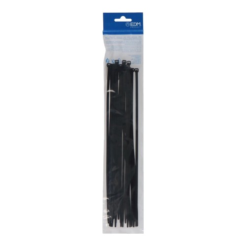 Bridas Nylon 4.8x300mm Negro Bolsa 25 Unidades EDM