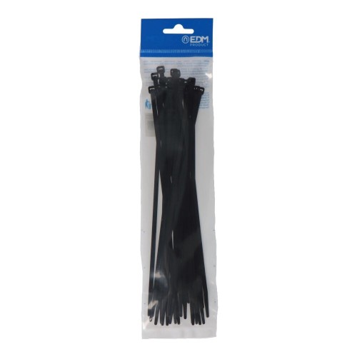 Bridas Nylon 4.8x250mm Negra Bolsa 25 Unidades EDM