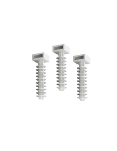 Taco Para Brida Plástico 23mm Cabeza 12.7x7.3mm 32mm Blanco 100 Unidades EDM