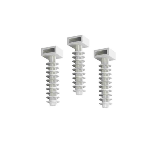 Taco Para Brida Plástico 23mm Cabeza 12.7x7.3mm 32mm Blanco 100 Unidades EDM