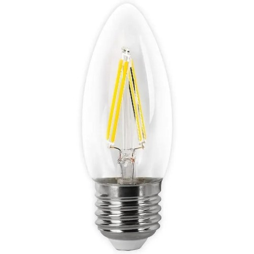 Bombilla LED filamento vela clara E27 4W.(Fría, Cálida) - 1