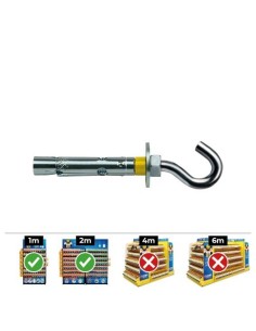 Anclaje Gancho Zincado 8x45mm Caja 25 Unidades CELO