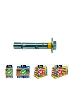 Tornillo De Anclaje Dynabolt Acero Zincado M6x45mm Ø8mm Caja 50 Unidades CELO