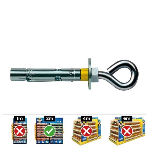 Anclaje Dynabolt Zincado 10x60mm Caja 10 Unidades CELO Anclaje Dynabolt Zincado 10x60mm Caja 10 Unidades CELO