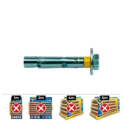 Anclaje Dynabolt Tornillo Acero M10 Ø14x70mm Zincado Caja 50 Unidades CELO