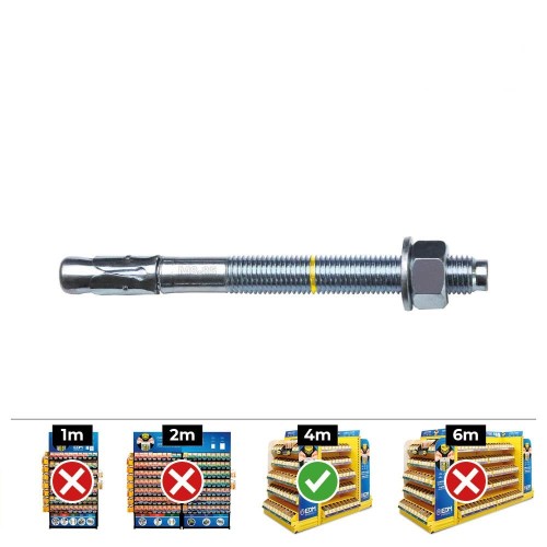 Anclaje Homologado Acero Ø10x92mm Zincado Caja 40 Unidades CELO