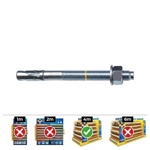 Anclaje Homologado Acero Ø10x92mm Zincado Caja 40 Unidades CELO Anclaje Homologado Acero Ø10x92mm Zincado Caja 40 Unidades CELO