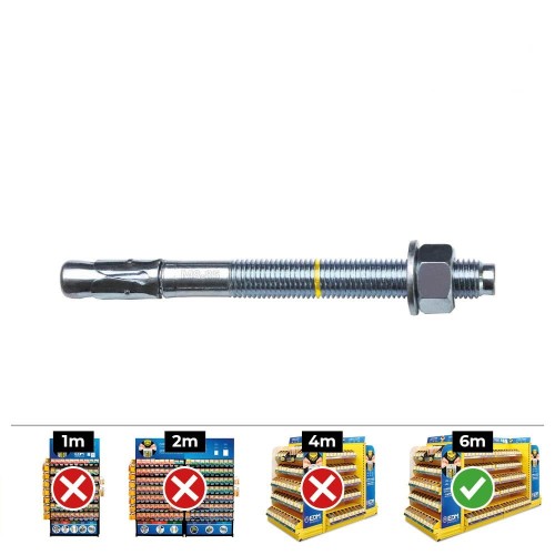 Anclaje Zincado 10x125mm Caja 25 Unidades CELO