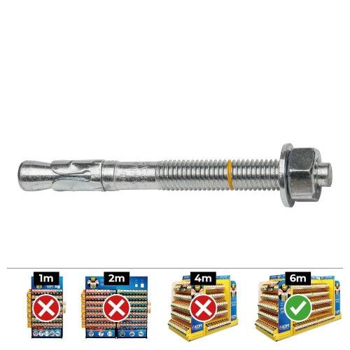 Anclaje Metálico Ø12x130mm Zincado Caja 20 Unidades CELO