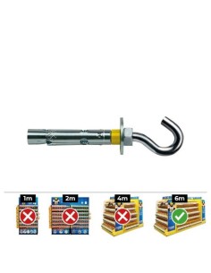 Anclaje Gancho Zincado 10x60mm Caja 50 Unidades CELO