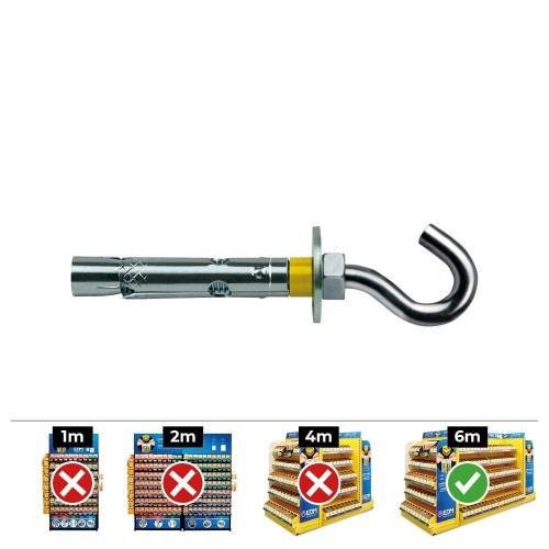 Anclaje Gancho Zincado 10x60mm Caja 50 Unidades CELO Anclaje Gancho Zincado 10x60mm Caja 50 Unidades CELO