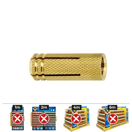 Taco Latón M6 8x23mm Caja 100 Unidades CELO