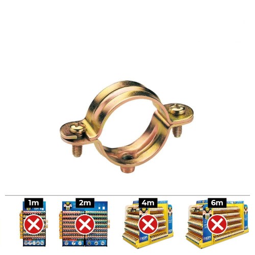 Abrazadera L Metal Ø15x40mm 100 Unidades CELO