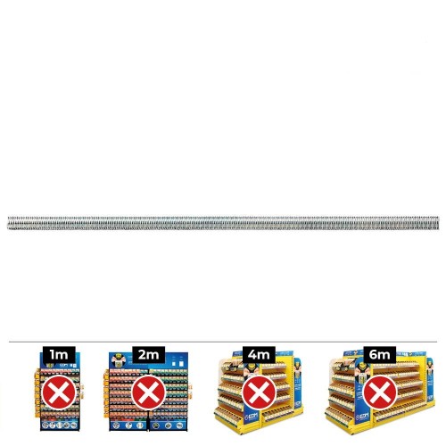 Varilla Roscada Acero M6x1000mm Zincado Caja 100 Unidades CELO