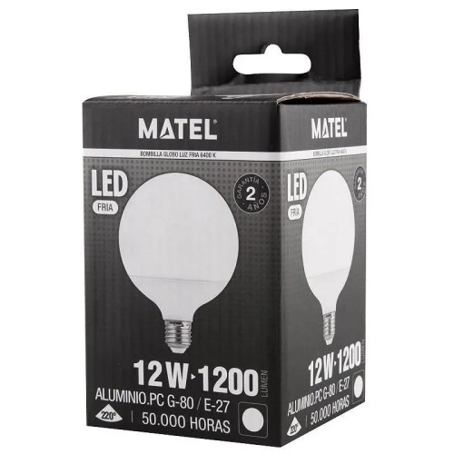 Bombilla LED globo G80 E27 12W (Fría, Cálida, Neutra) - 3
