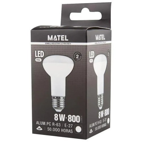 Bombilla LED reflectora R-63 E27 8W (Fría, Cálida, Neutra) - 2