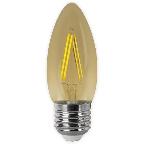 Bombilla LED filamento vela vintage E27 4W - 1 Bombilla LED filamento vela vintage E27 4W - 1