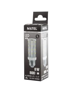 Bombilla LED tubular E27 8W.(Fría, Cálida, Neutra) - 1 2