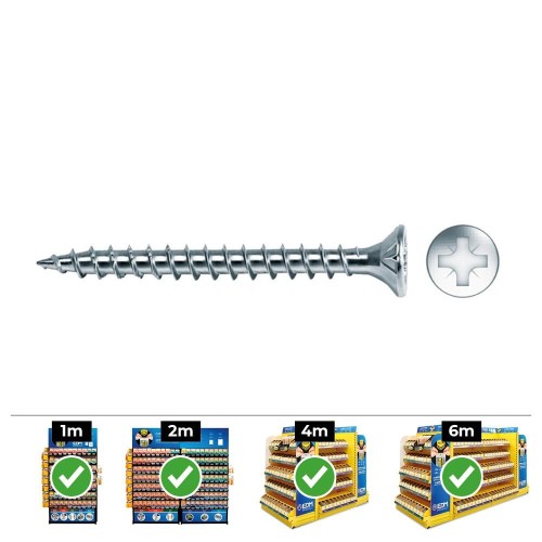 Tornillo Para Madera Avellanado Pozi Ø3.5x20mm Zincado Lubricado 1000 Unidades CELO