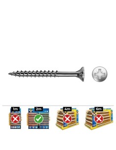 Tornillo Madera Avellanado Punta Pozidriv Rosca Parcial 4.5x80mm Zincado 50 Unidades CELO