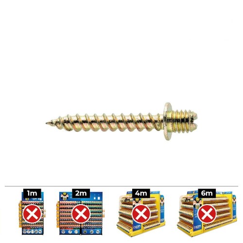 Tirafondo Acero 6x25mm Revestimiento Bricomatado 100 Unidades CELO
