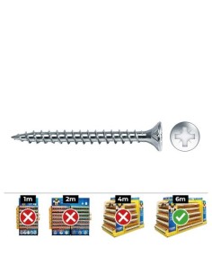 Tornillo Madera Avellanado Pozi 4x25mm Zincado Lubricado Caja1000Unidades CELO