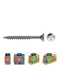 Tornillo Madera Avellanado Punta Pozidriv Rosca Parcial 5x100mm Zincado 50 Unidades CELO