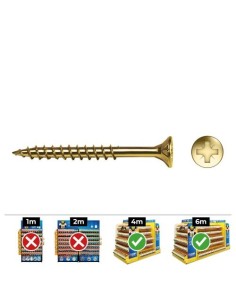 Tornillo Madera Acero 6x70mm Bicromatado 100 Unidades CELO