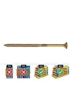 Tornillo Para Madera Bicromatado 6x100mm Avellanado Caja 50 Unidades CELO