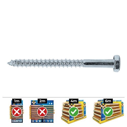 Tornillo Hexagonal Acero Zincado 8x100mm Caja 100 Unidades CELO