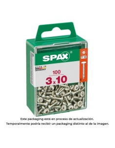 Tornillo Madera Acero 3.0x10mm Cabeza Redonda T-Star Plus 4Cut Wirox Caja 100 Unidades SPAX
