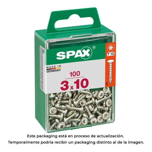 Tornillo Madera Acero 3.0x10mm Cabeza Redonda T-Star Plus 4Cut Wirox Caja 100 Unidades SPAX