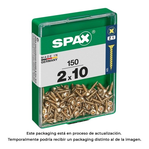 Tornillo Madera Rosca Completa Cabeza Plana Ranura Cruz Z1 Punta S Yellox 2.0x10mm 150 Unidades SPAX