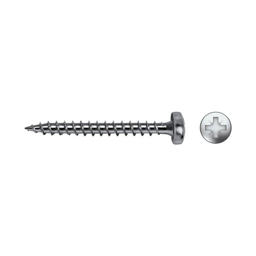 Tornillo Madera Cincado 4.5x35mm Cabeza Alomada Rosca Completa PZ2 500Unidades CELO