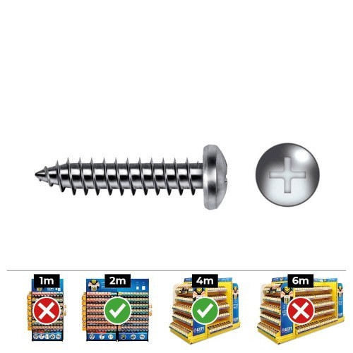 Tornillo Chapa Acero 4.8x19mm Zincado Caja 250 Unidades CELO