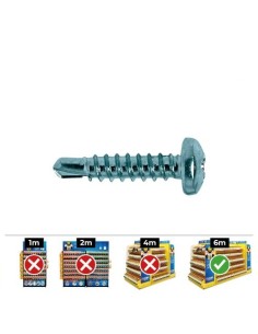 Tornillo Punta Broca Cabeza Alomada Rosca Chapa 3.5x19mm Zincado 500 Unidades CELO