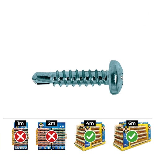Tornillo Acero Punta Broca 4.2x38mm Zincado 250 Unidades CELO