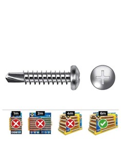 Tornillo Punta Broca Acero 4.8x16mm Zincado Caja 250 Unidades Philips CELO