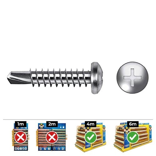 Tornillo Punta Broca Acero 4.8x19mm Zincado 250 Unidades CELO