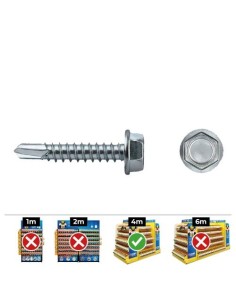 Tornillo Punta Broca Hexagonal Zincado 3.5x19mm 500 Unidades CELO