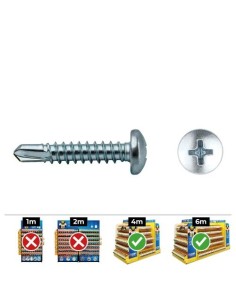 Tornillo Rosca Chapa Punta Broca 3.5x25mm Zincado 250 Unidades CELO