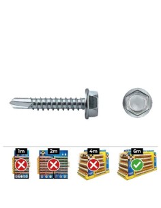 Tornillo Autotaladrante Acero 6.3x25mm Hexagonal Zincado 250 Unidades CELO