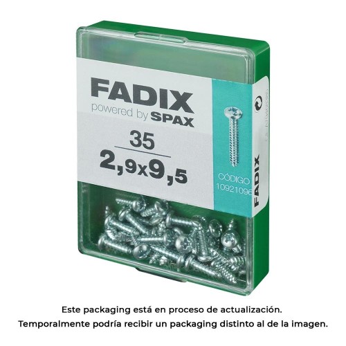 Tornillo Rosca Chapa Acero Zincado 2.9x9.5mm Caja 35 Unidades FADIX