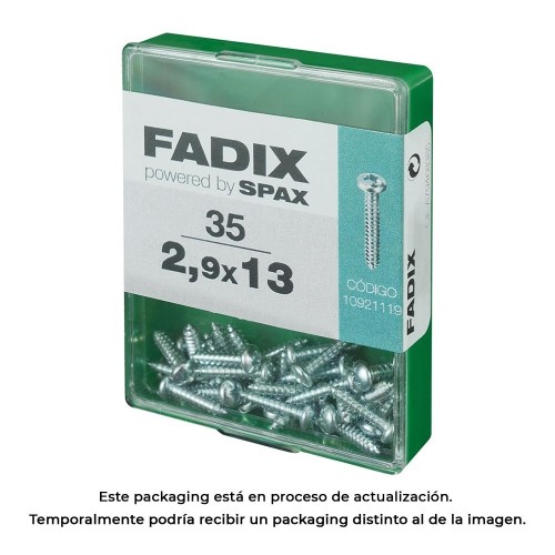 Tornillo Rosca Chapa Acero Cincado 2.9x13mm 35 Unidades FADIX