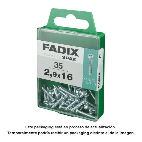 Tornillo Rosca Chapa Acero Zincado 2.9x16mm Caja 35 Unidades FADIX