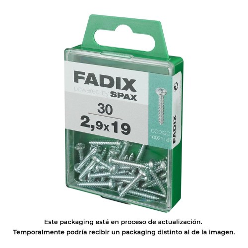 Tornillo Rosca Chapa Acero Zincado 2.9x19mm 30 Unidades FADIX