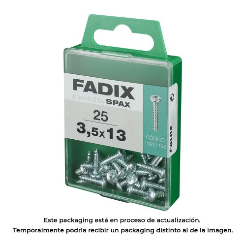 Tornillo Rosca Chapa Acero Zincado 3.5x13mm Caja 25 Unidades FADIX