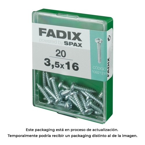 Tornillo Rosca Chapa Acero Cincado 3.5x16mm 20Unidades FADIX